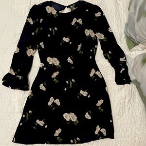 Reformation Dark Blue Floral Mini Dress